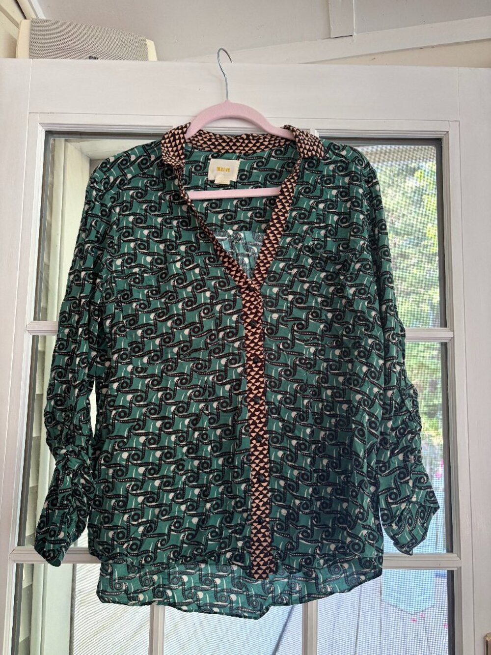 Maeve Casia Button Down Blouse - Size 12